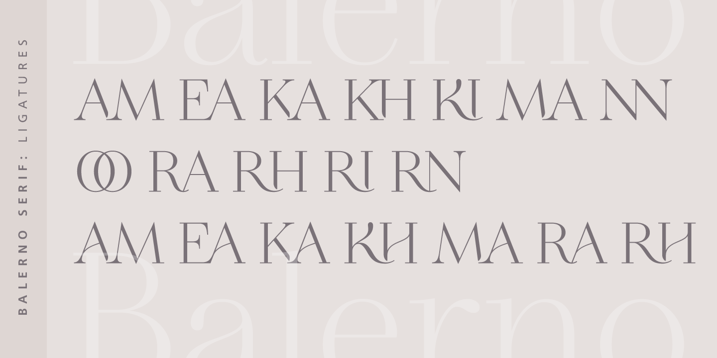 Beispiel einer Balerno Serif-Schriftart #4